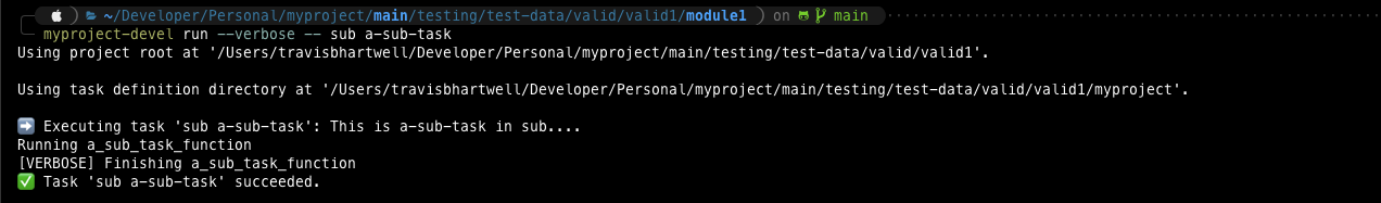 mycmd myproject run verbose